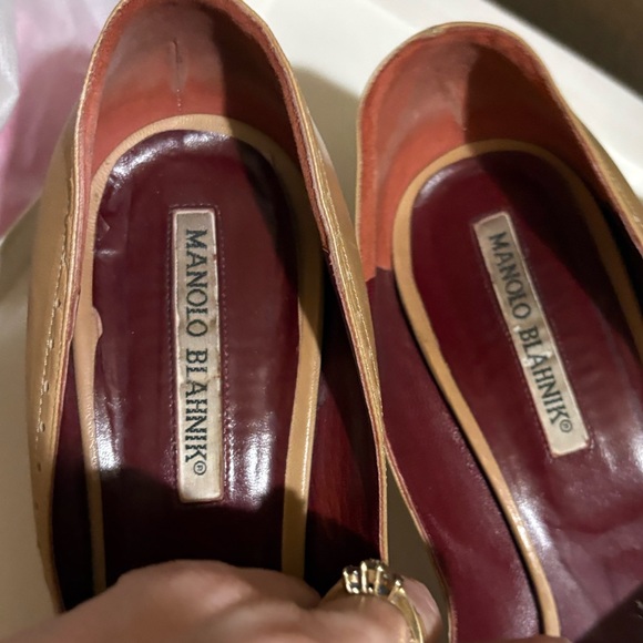 Manolo Blahnik Beige Cutout Heels - Picture 10 of 13